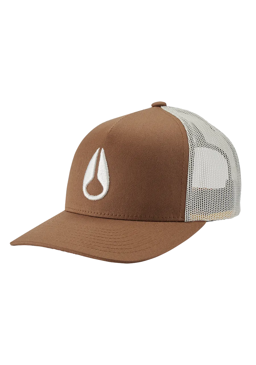 Nixon Iconed Trucker Hat - Brown/Off White