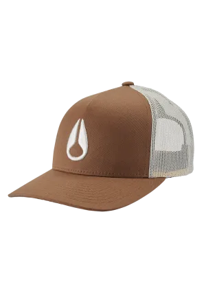 Nixon Iconed Trucker Hat - Brown/Off White