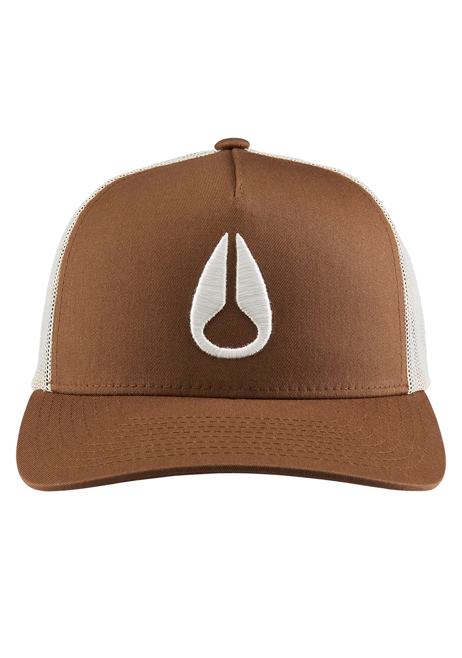 Nixon Iconed Trucker Hat - Brown/Off White