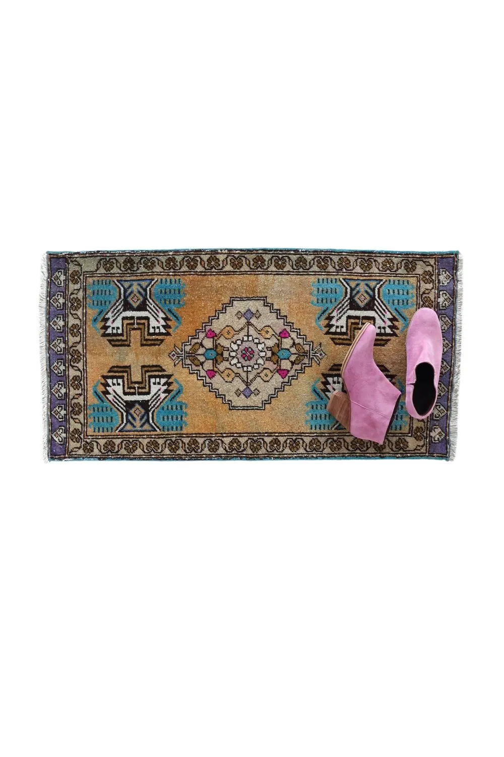 No. 1660 Mini Turkish Vintage Rug- 1'7.5" x 3'2.5"
