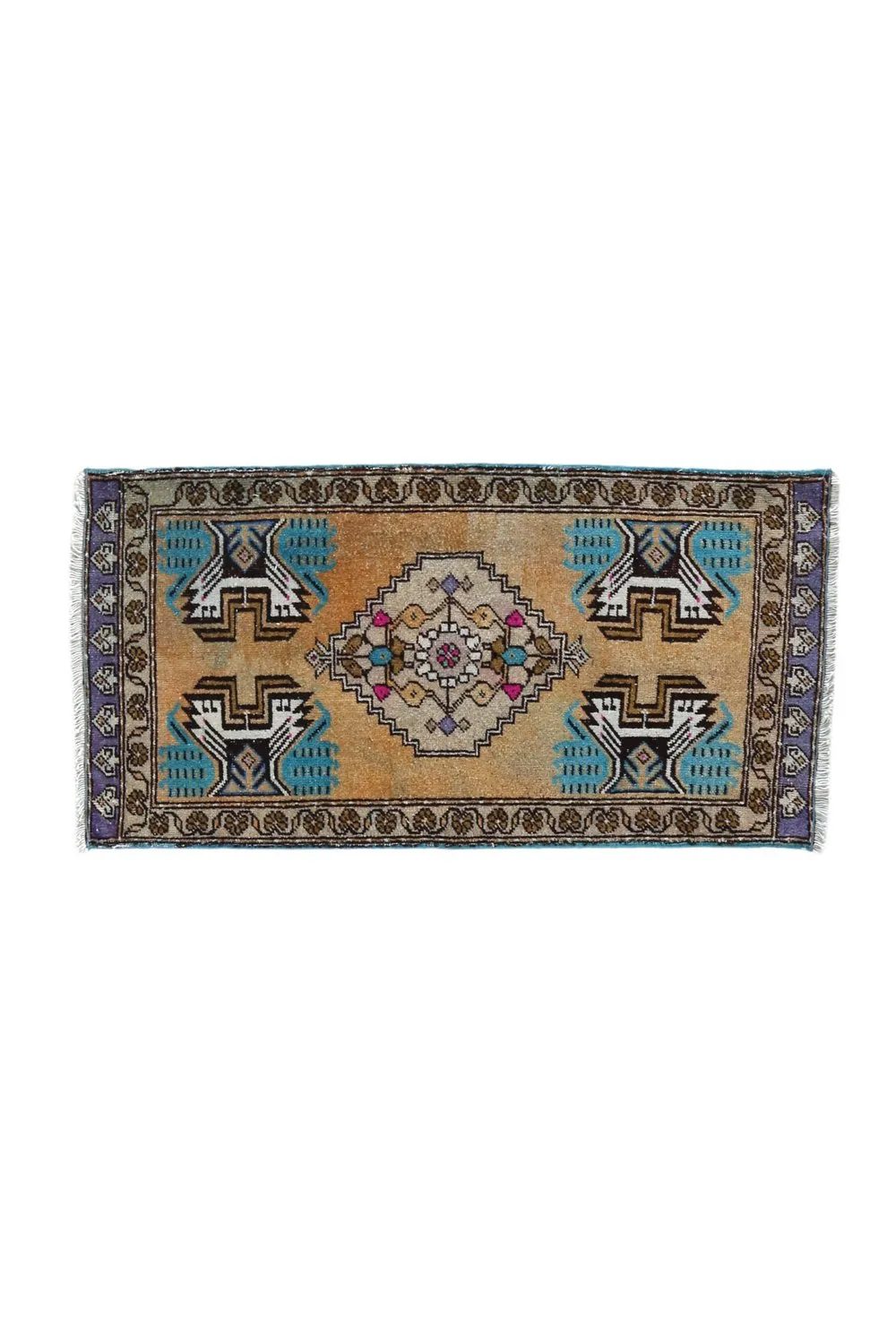 No. 1660 Mini Turkish Vintage Rug- 1'7.5" x 3'2.5"