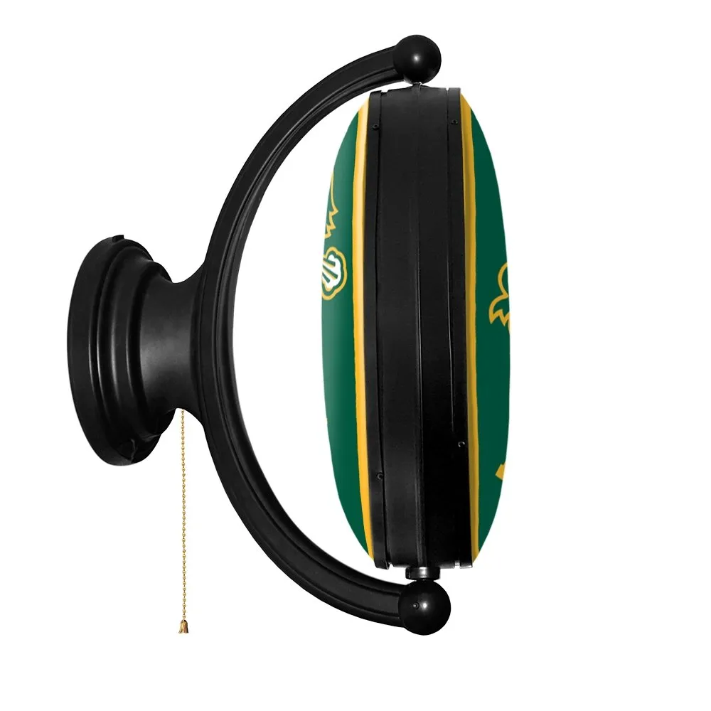 North Dakota State Bison: Charging - Original Oval Rotating Lighted Wall Sign