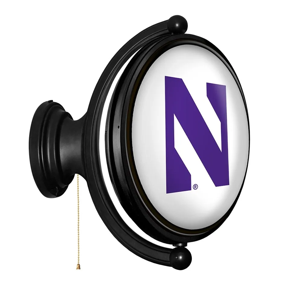 Northwestern Wildcats: Original Oval Rotating Lighted Wall Sign