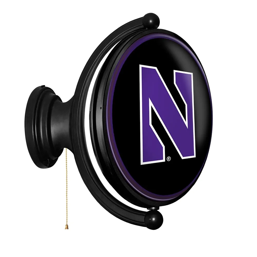 Northwestern Wildcats: Original Oval Rotating Lighted Wall Sign