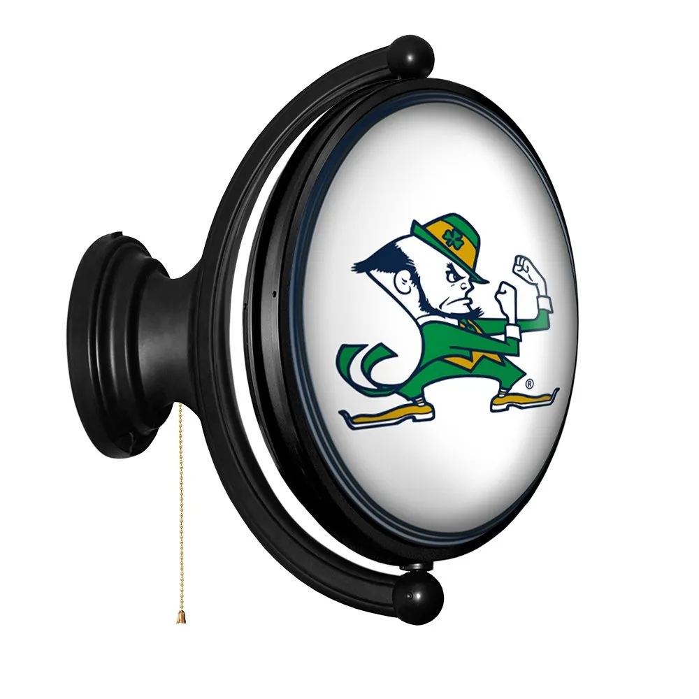 Notre Dame Fighting Irish: Leprechaun - Original Oval Rotating Lighted Wall Sign