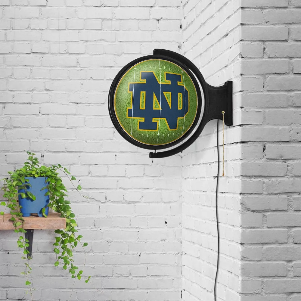 Notre Dame Fighting Irish: On the 50 - Original Round Rotating Lighted Wall Sign