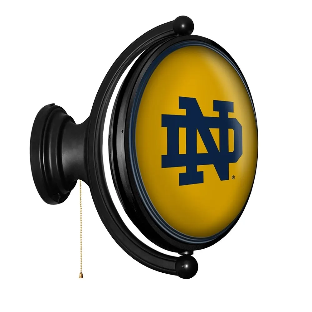 Notre Dame Fighting Irish: Original Oval Rotating Lighted Wall Sign