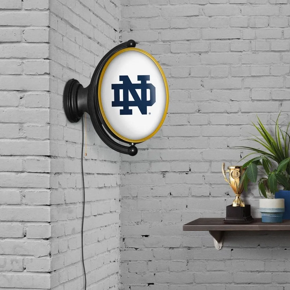 Notre Dame Fighting Irish: Original Oval Rotating Lighted Wall Sign