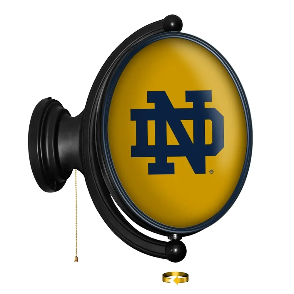 Notre Dame Fighting Irish: Original Oval Rotating Lighted Wall Sign