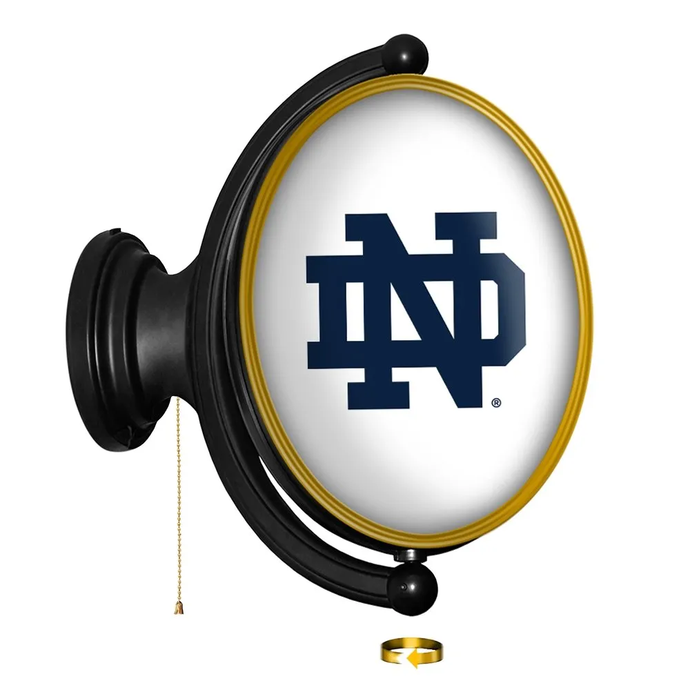 Notre Dame Fighting Irish: Original Oval Rotating Lighted Wall Sign