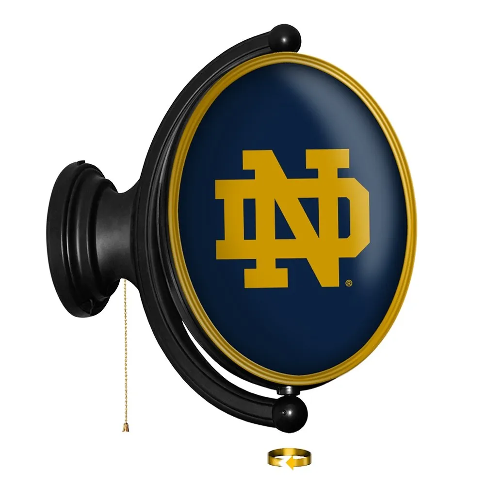 Notre Dame Fighting Irish: Original Oval Rotating Lighted Wall Sign