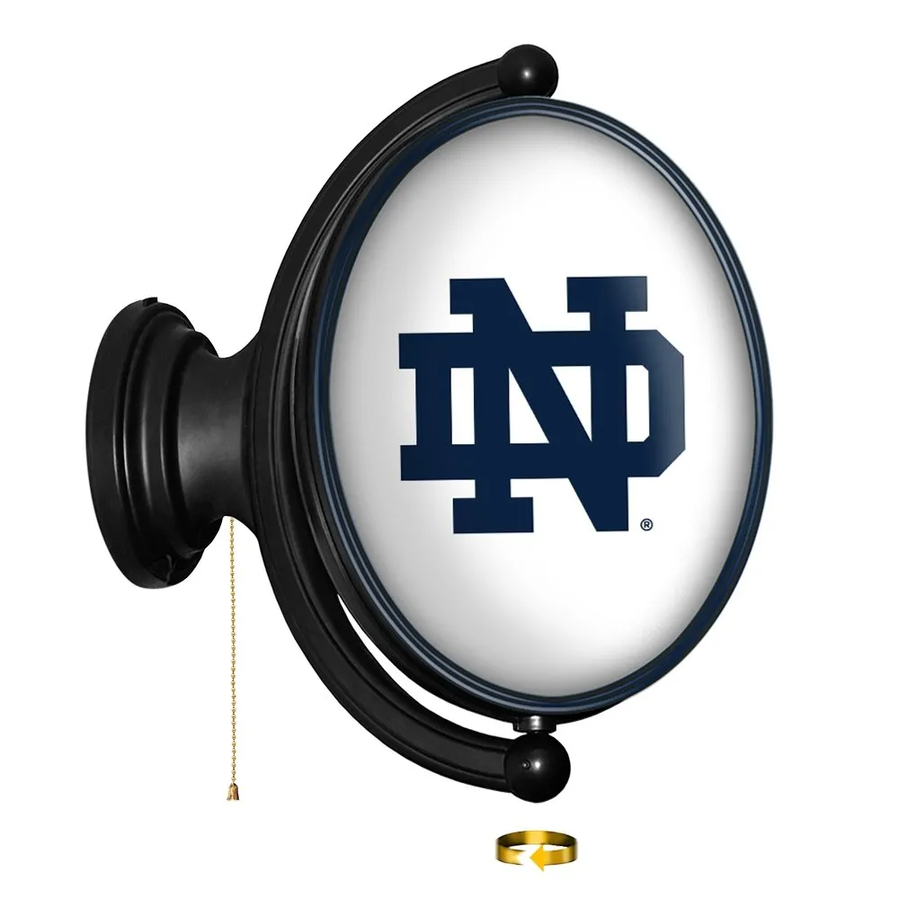 Notre Dame Fighting Irish: Original Oval Rotating Lighted Wall Sign
