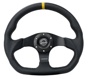 NRG RST-024MB-R-Y 320mm Leather Reinforced Steering Wheel