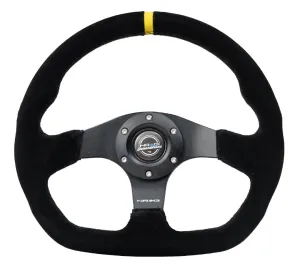 NRG RST-024MB-S-Y 320mm Suede Reinforced Steering Wheel