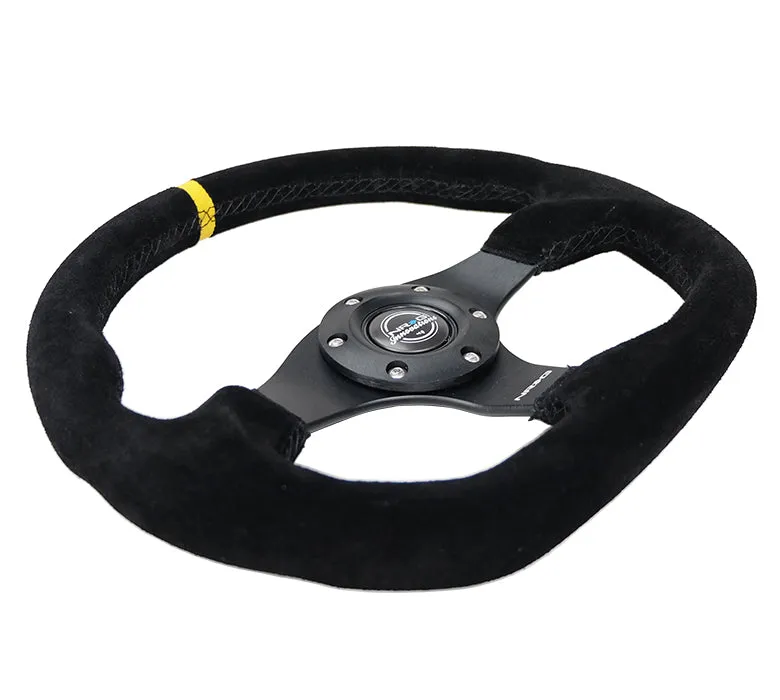 NRG RST-024MB-S-Y 320mm Suede Reinforced Steering Wheel