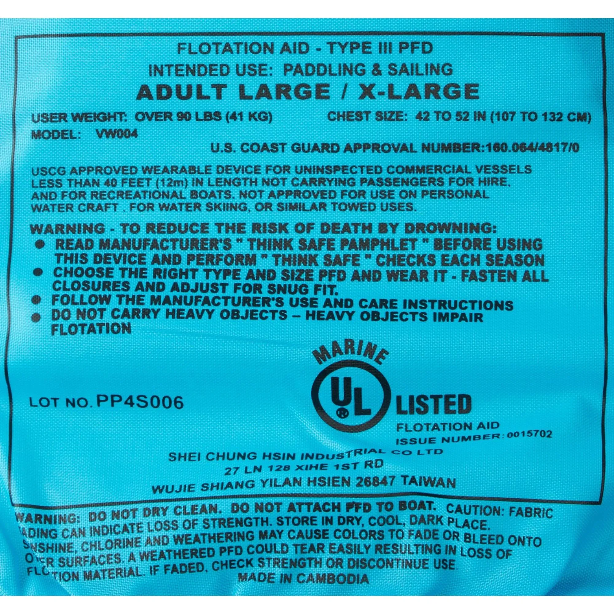 NRS Vapor PFDs