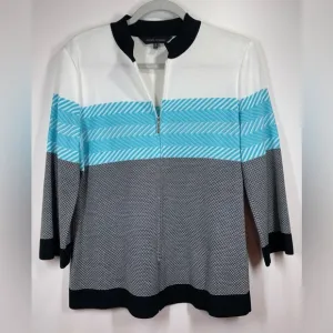 NWOT MING WANG Women’s Knit Three-Tone Jacket Size Medium