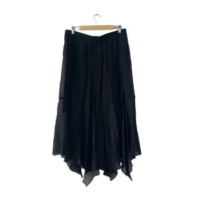 NWT Nic   Zoe 14 Skirt NEW Black Onyx Flowy Midi Layered Asymmetrical Womens