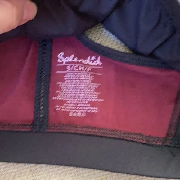 NWT Splendid Yoga Suede Racerback Sports Bra Size