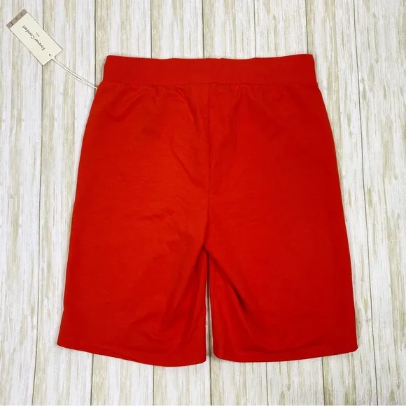 NYDJ Forever Comfort Red Poppy Drawstring Bermuda Shorts