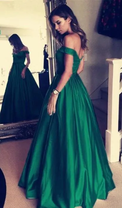 Off Shoulder Sleeve Blush Prom Dress with Pocket