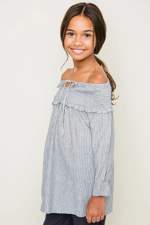 Off The Shoulder High Low Hemline Tunic