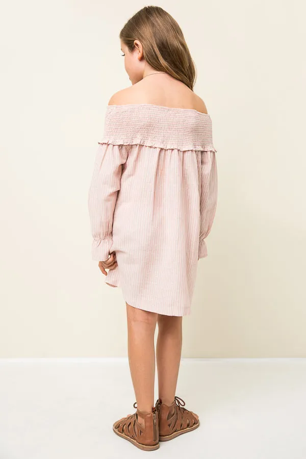 Off The Shoulder High Low Hemline Tunic