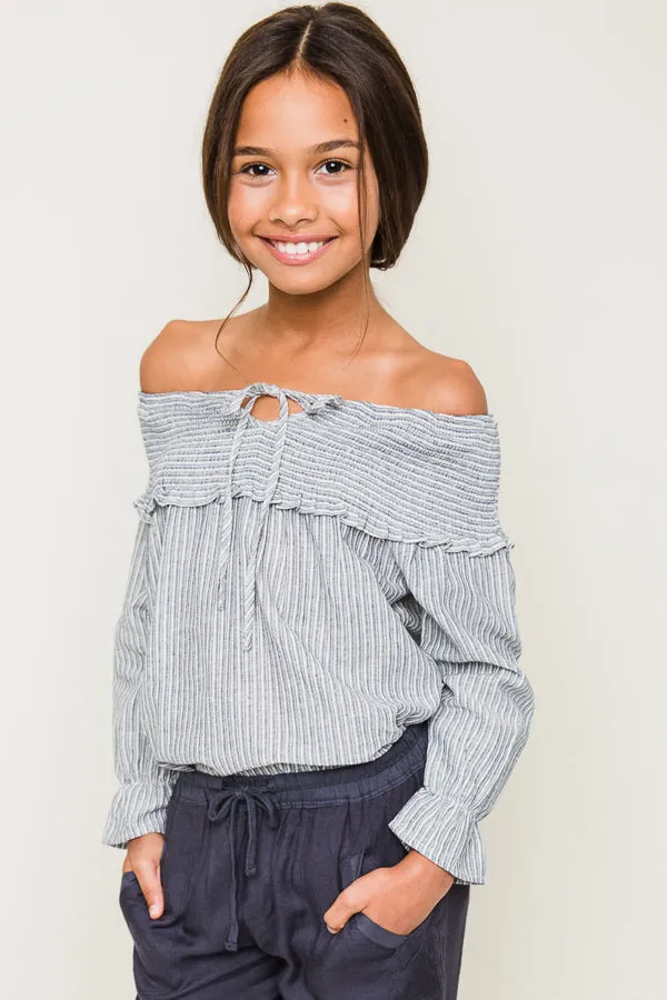 Off The Shoulder High Low Hemline Tunic