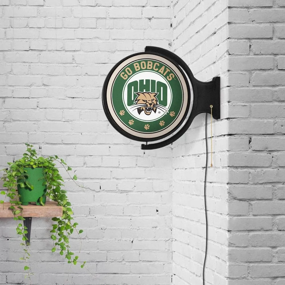 Ohio University Bobcats: Original Round Rotating Lighted Wall Sign