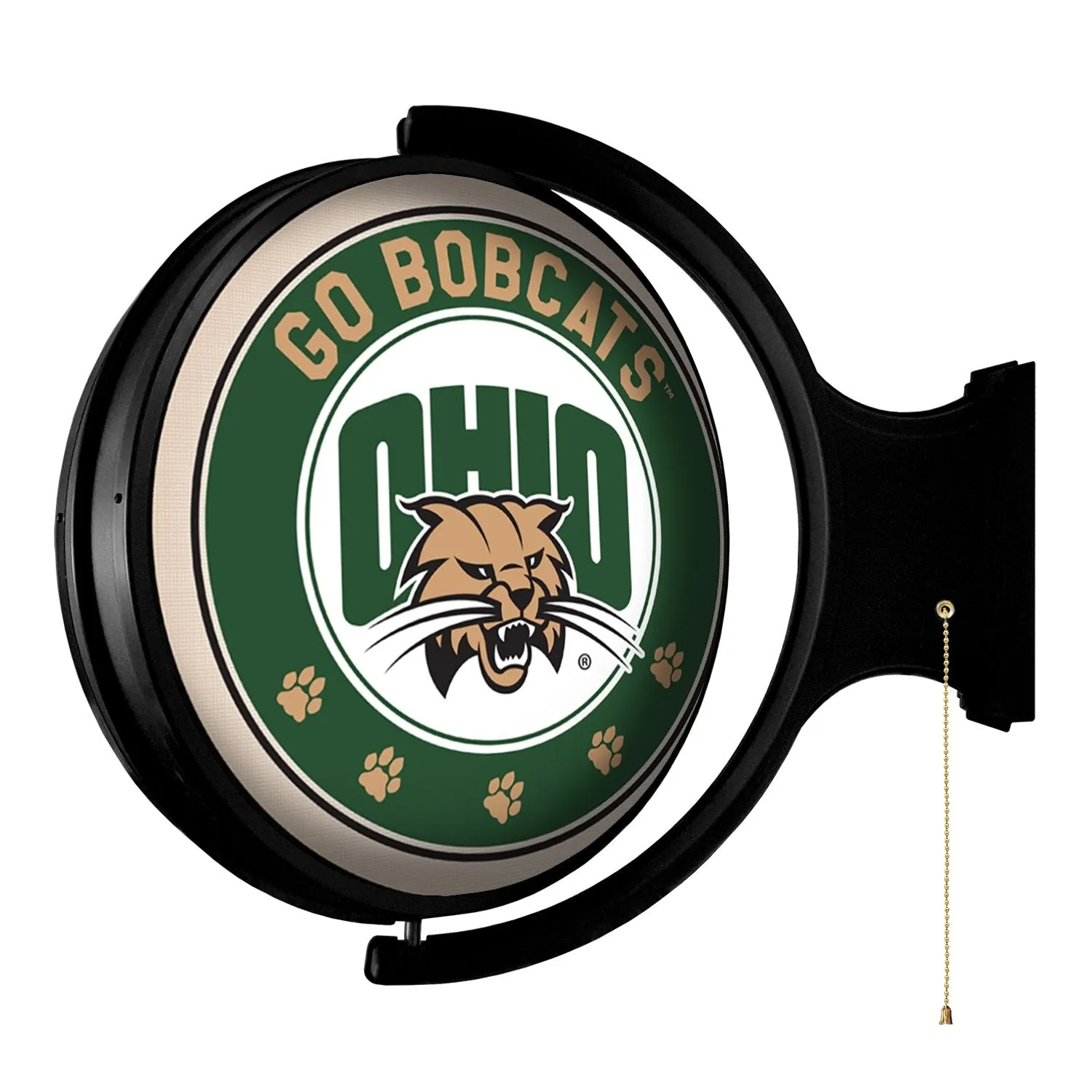 Ohio University Bobcats: Original Round Rotating Lighted Wall Sign
