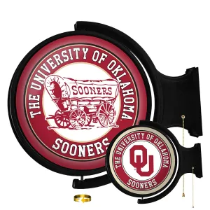 Oklahoma Sooners: Double-Sided Original Round Rotating Lighted Wall Sign