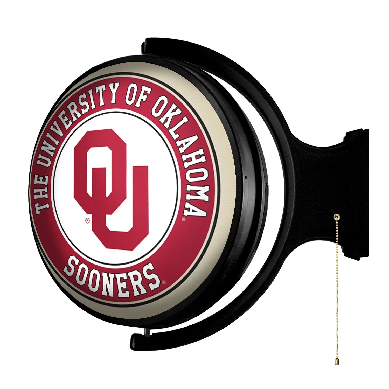 Oklahoma Sooners: Double-Sided Original Round Rotating Lighted Wall Sign