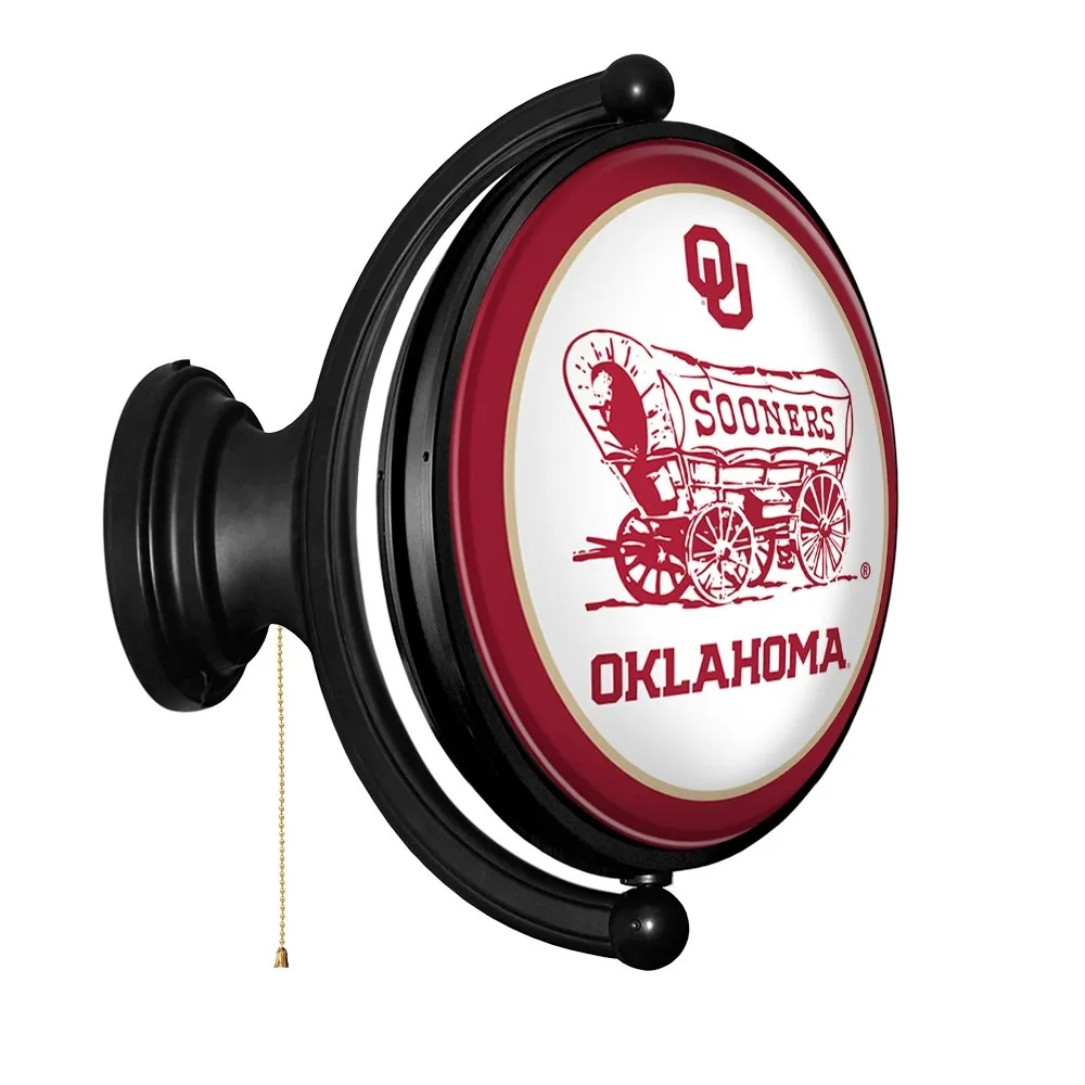 Oklahoma Sooners: Schooner - Original Oval Rotating Lighted Wall Sign