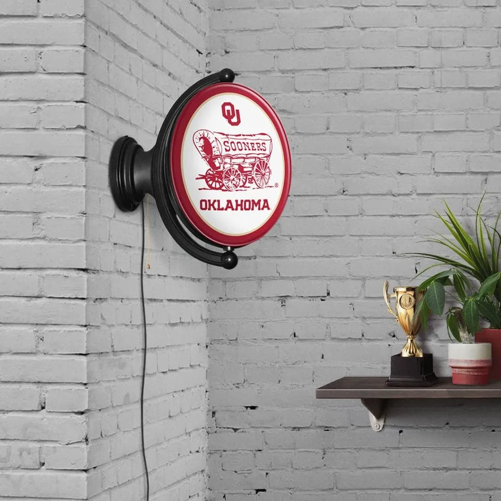 Oklahoma Sooners: Schooner - Original Oval Rotating Lighted Wall Sign