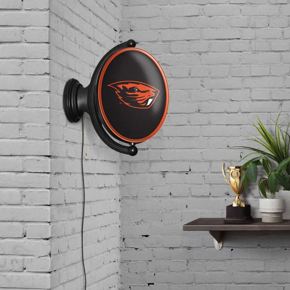 Oregon State Beavers: Original Oval Rotating Lighted Wall Sign