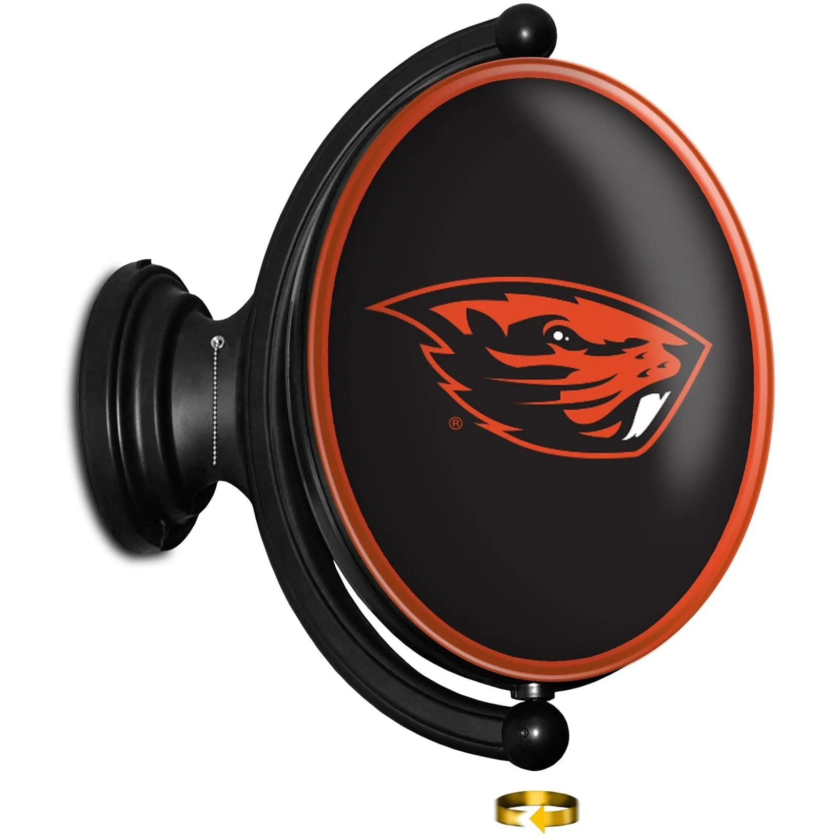 Oregon State Beavers: Original Oval Rotating Lighted Wall Sign