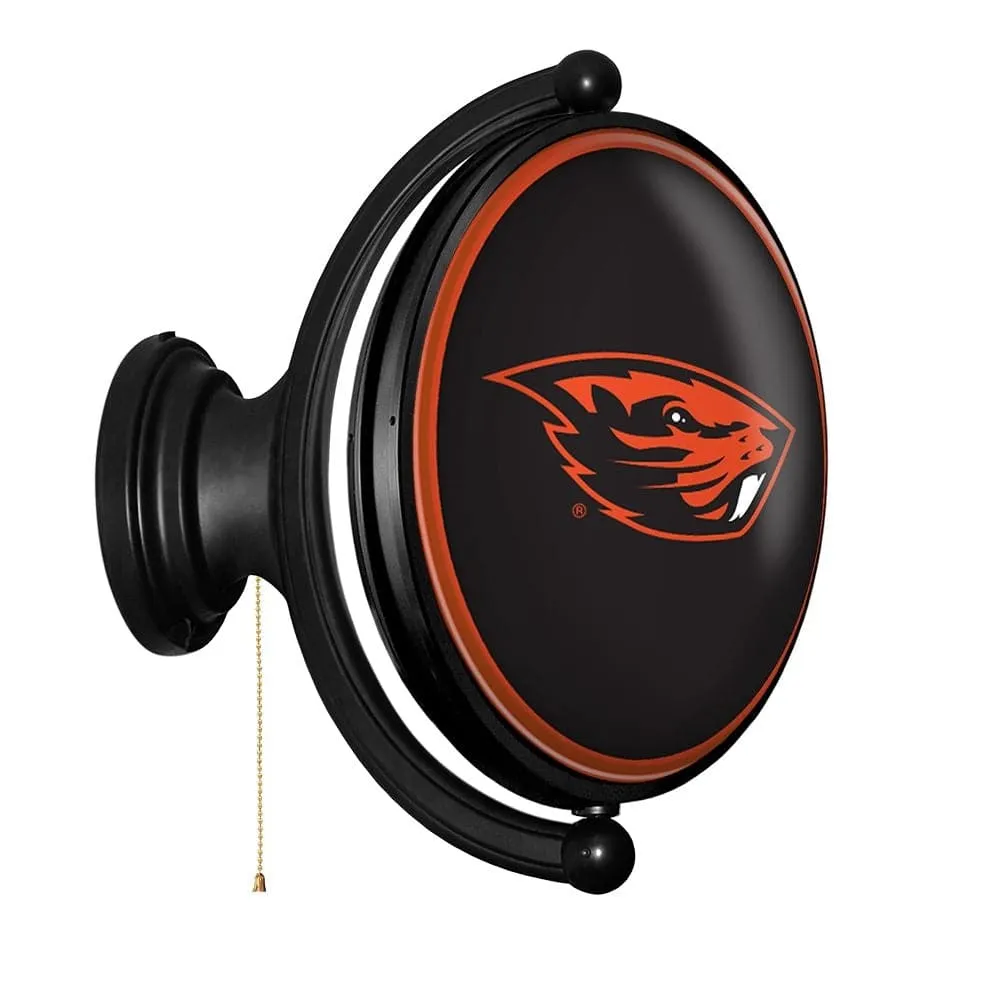 Oregon State Beavers: Original Oval Rotating Lighted Wall Sign