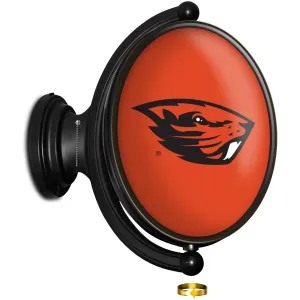 Oregon State Beavers: Original Oval Rotating Lighted Wall Sign