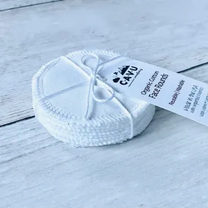 Organic Cotton Face Rounds - Set #0 - All White (Small)