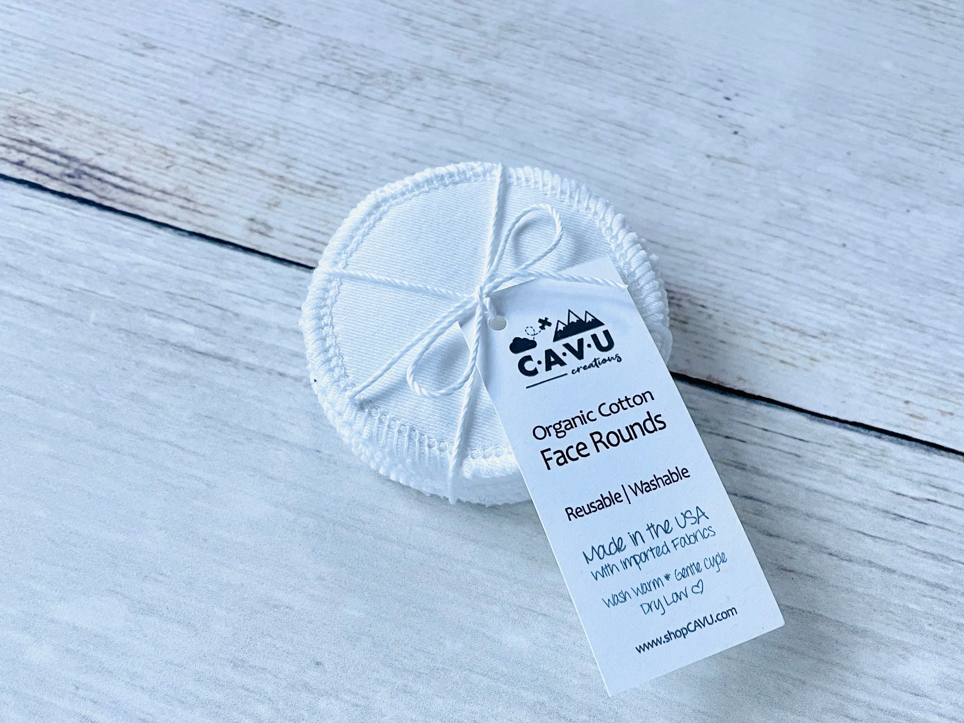 Organic Cotton Face Rounds - Set #0 - All White (Small)