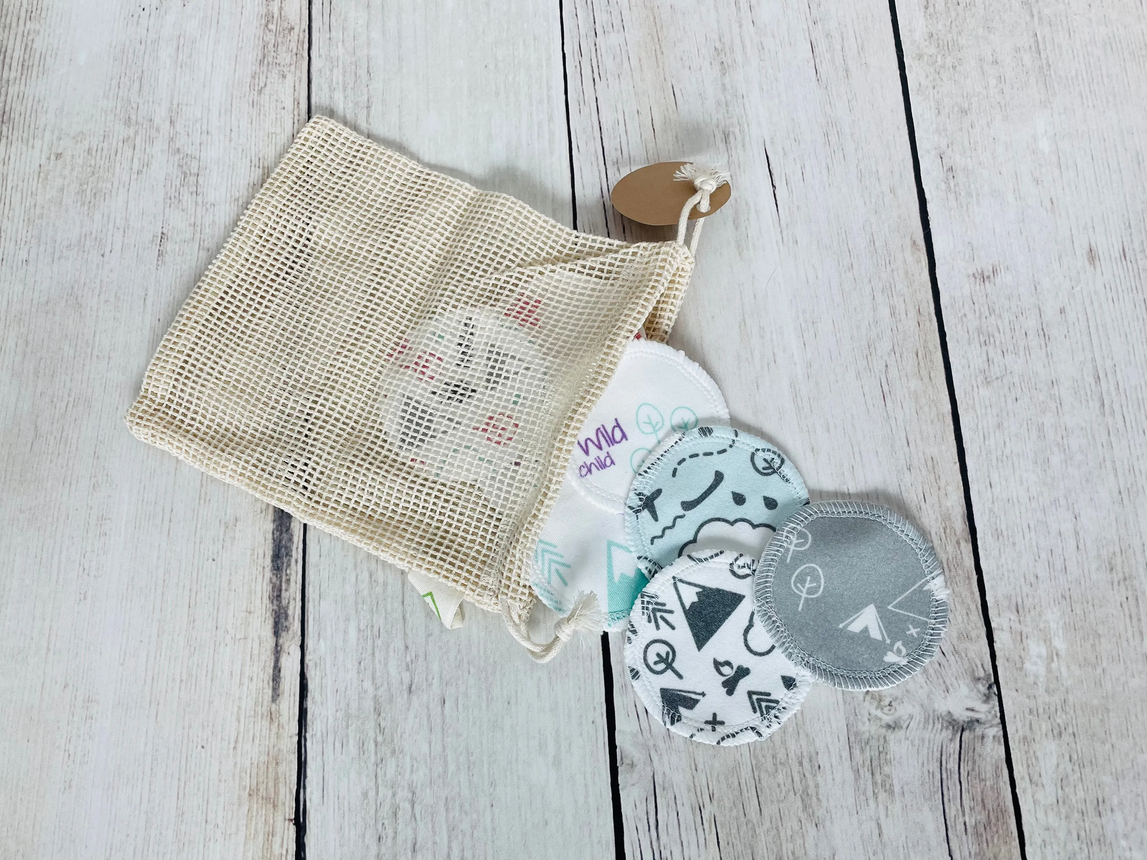 Organic Cotton Face Rounds - Set #13 - PNW Mix (Small)