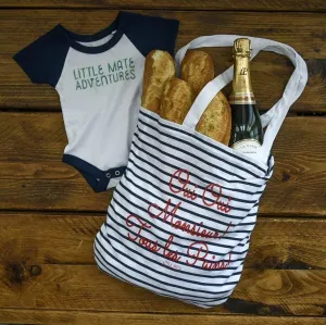 OUI OUI - Breton Stripe Tote Bag