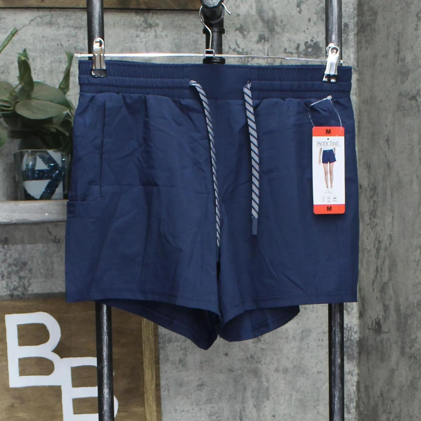 Pacific Trail Ladies Womens Elastic Waist Band Side Pockets Casual Shorts