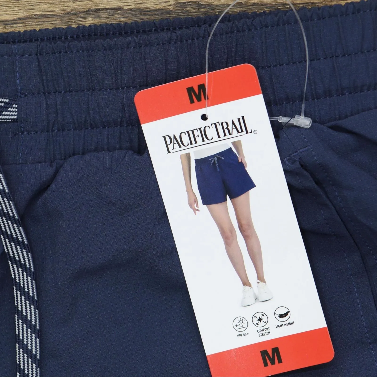 Pacific Trail Ladies Womens Elastic Waist Band Side Pockets Casual Shorts