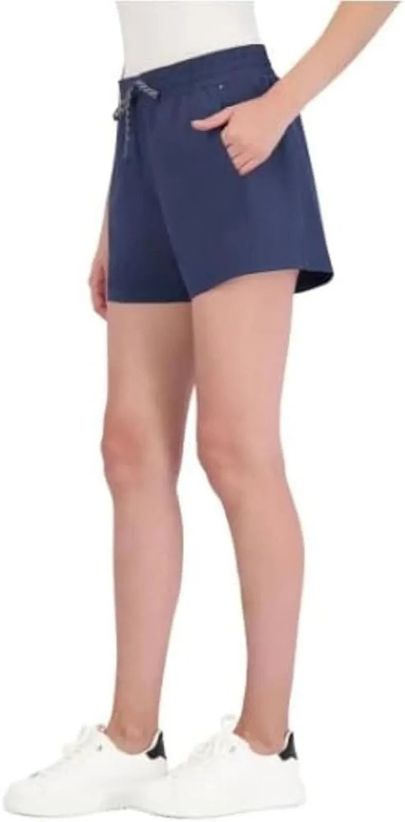 Pacific Trail Ladies Womens Elastic Waist Band Side Pockets Casual Shorts