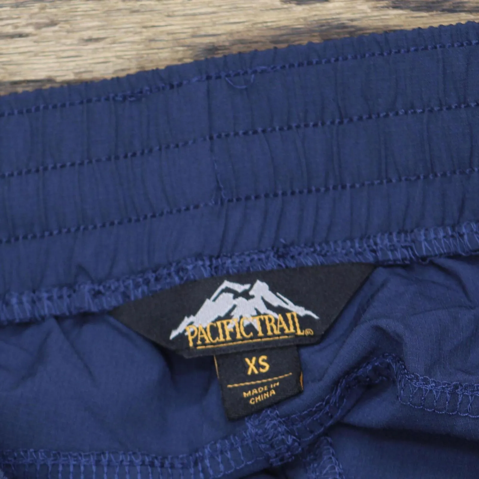 Pacific Trail Womens Elastic Waist Band Side Pockets Casual Shorts Navy Blue XS