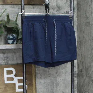 Pacific Trail Womens Elastic Waist Band Side Pockets Casual Shorts Navy Blue XS