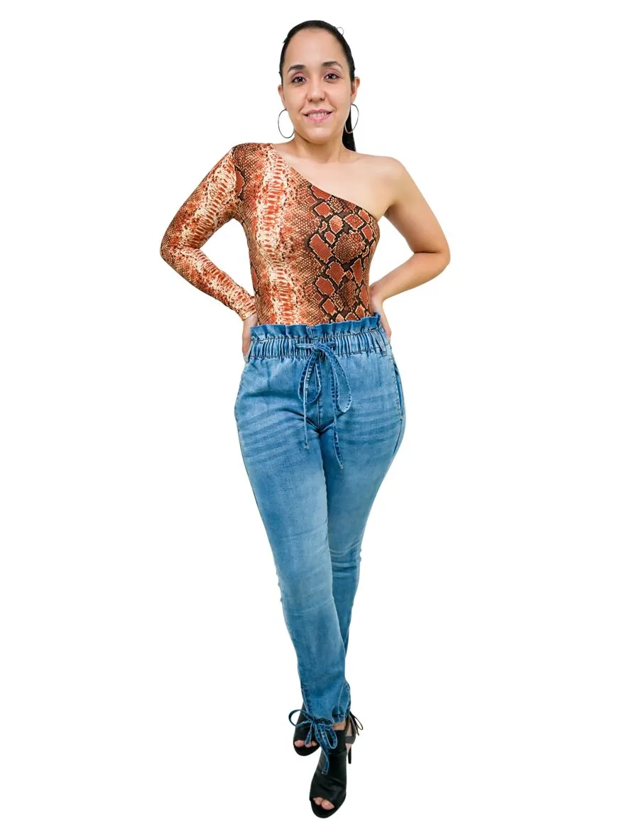 Paper Bag Tie Waist Jeans
