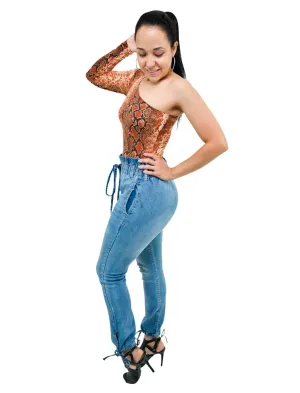 Paper Bag Tie Waist Jeans