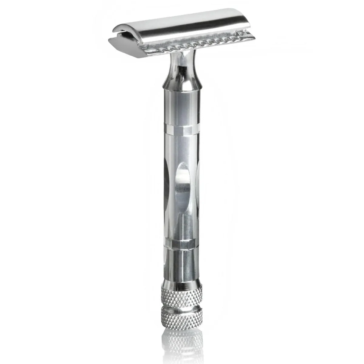 Parker Model 89R Three Piece Safety Razor with Nickel Plated Finish